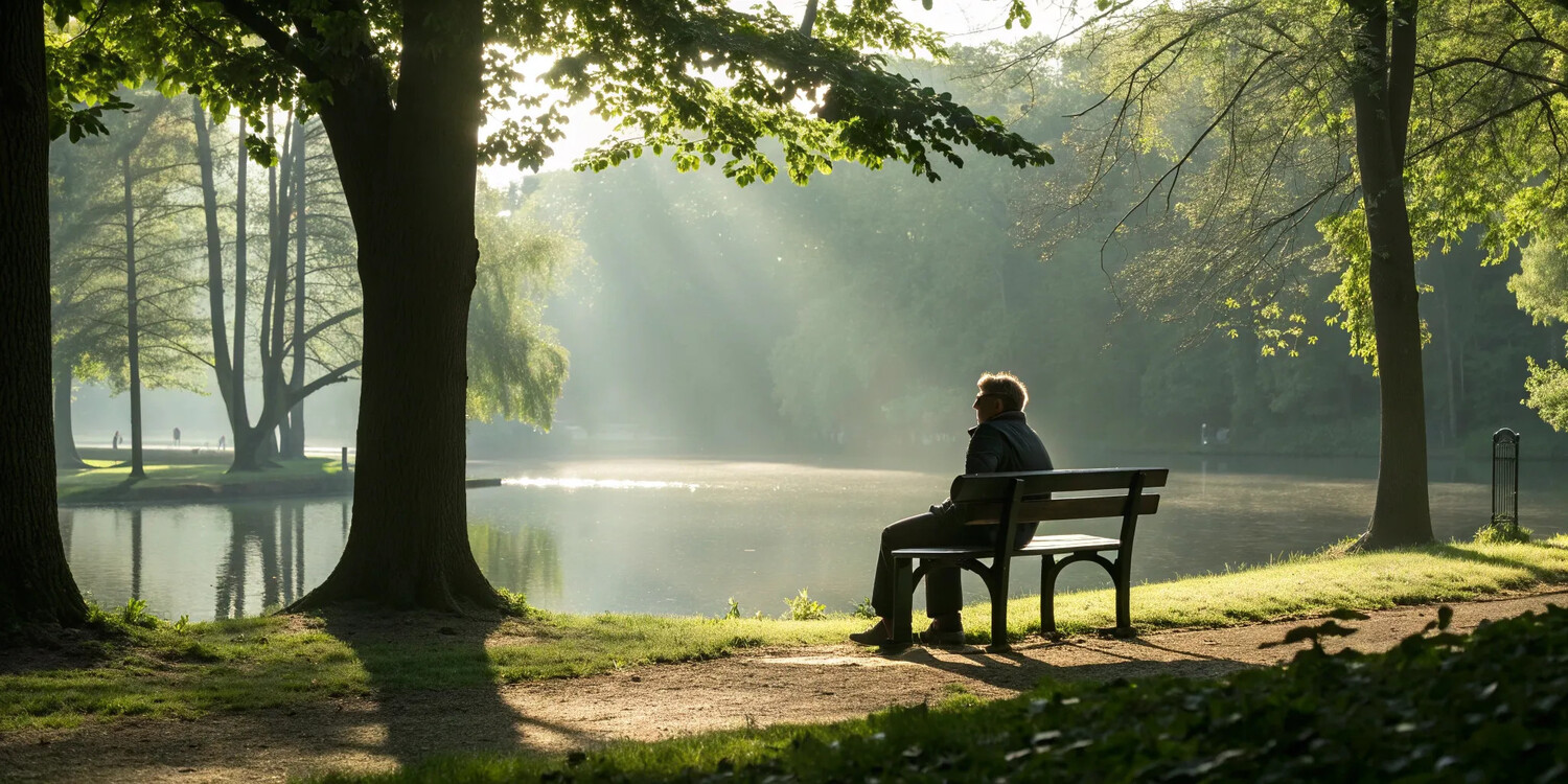 Non-surgical arthritis treatment helps a man enjoy a pain-free day at the park.