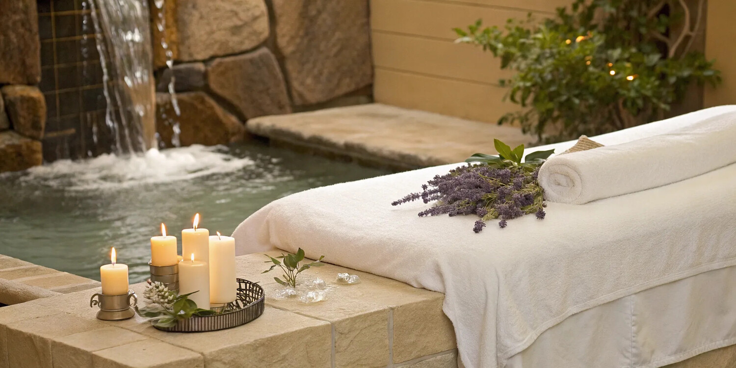 Massage table in a calm spa, prepared to deliver the benefits of therapeutic massage.