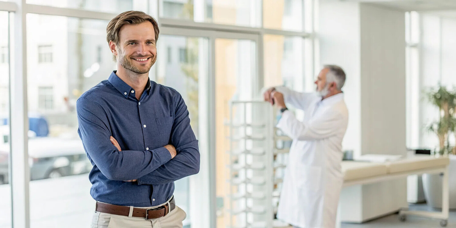 Man receiving preventative chiropractic care for long-term spinal health and wellness.